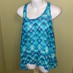 Aeropostale Women's Sheer Racerback Tank Top medium